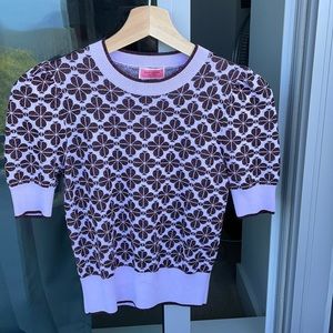 🧨3/110$🧨 Kate Spade Purple and Brown Short Sleeve Top